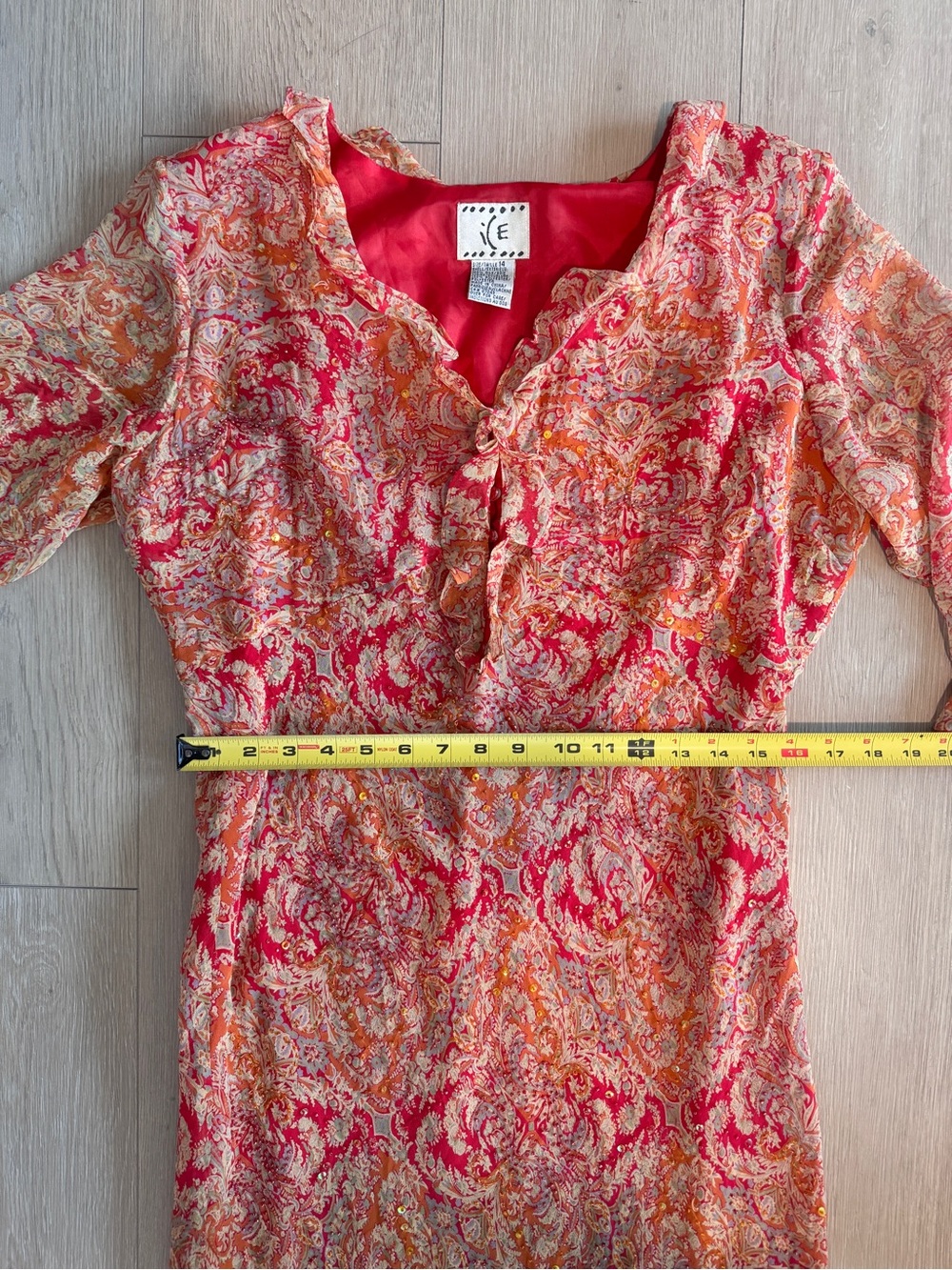 ICE silk beaded paisley print dress - Picture 5 of 5